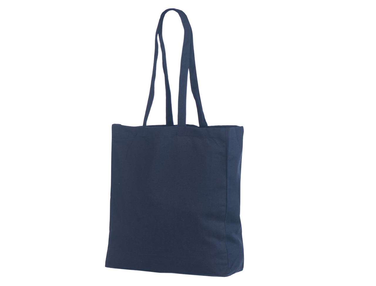 Dark Blue Wide-Bottom Cotton Tote Bags.