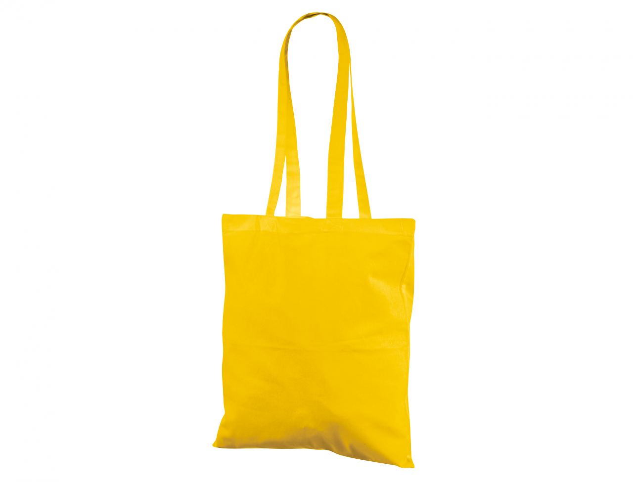 We offer economical yellow cotton tote bag with personal print