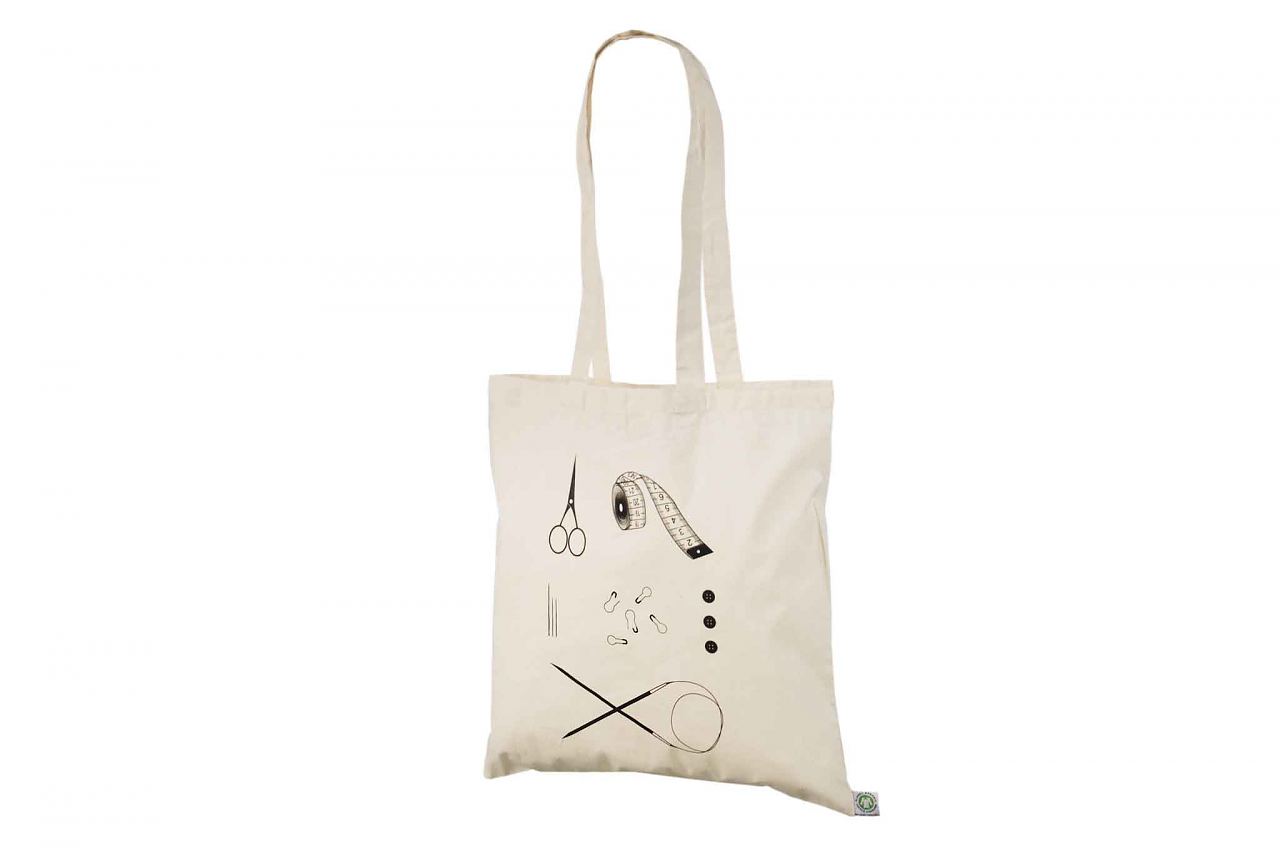 Natural White Organic Cotton Tote Bag.