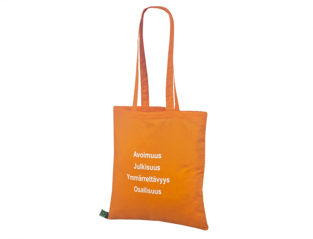 Orange 100% Organic Cotton Tote Bag.